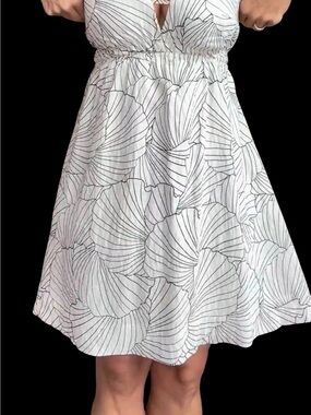 a new day White Floral-Print Circle Skirt